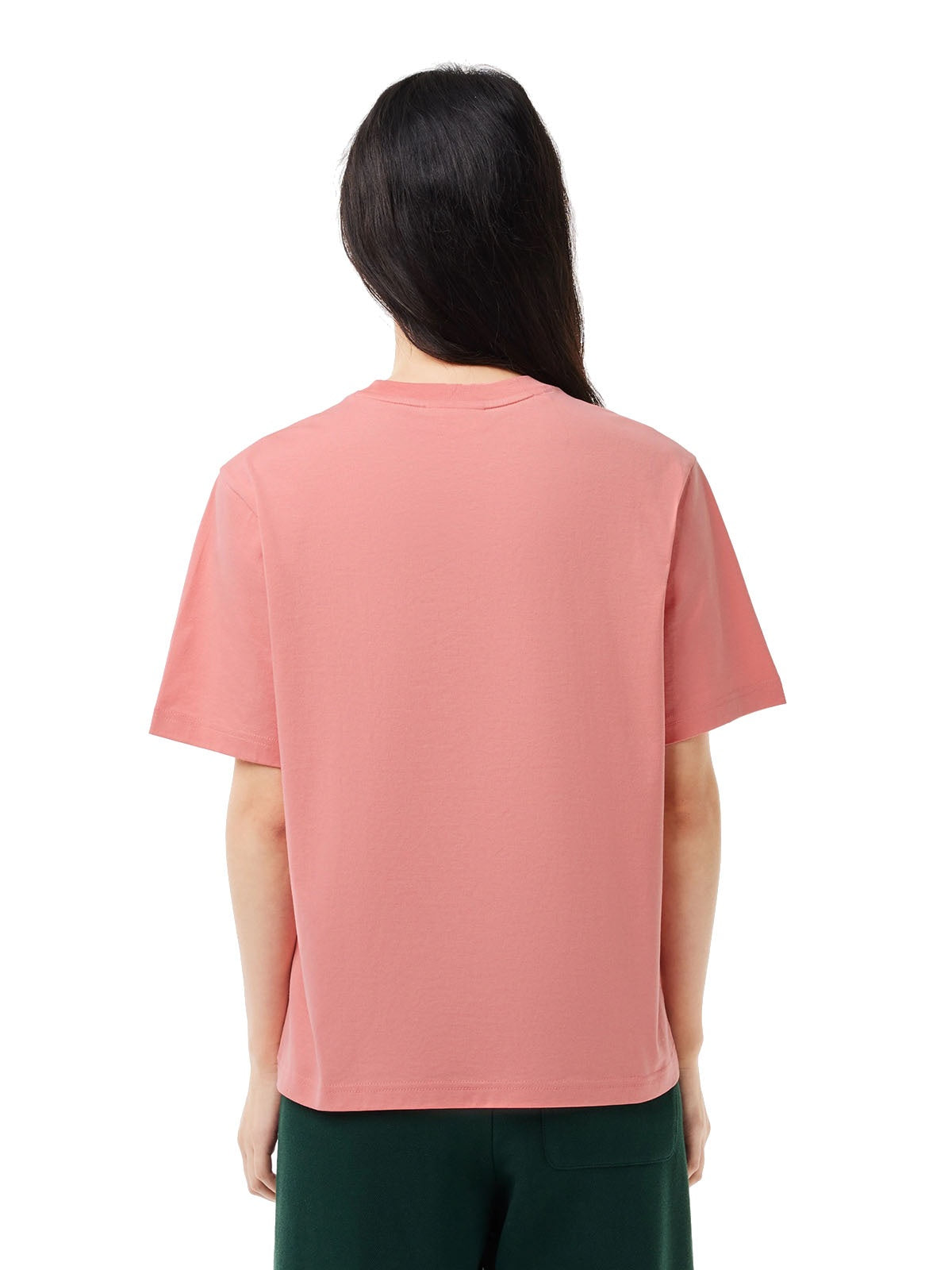 T-shirt Donna Lacoste - T-Shirt Relaxed Fit In Jersey Di Cotone Pima - Rosa