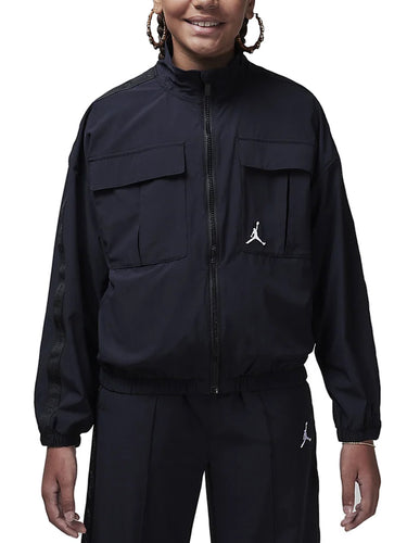 Felpe senza cappuccio Ragazza Jordan - Jdg Jumpman Woven Taping Jacket - Nero