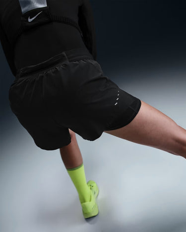 Pantaloncini Donna Nike - Shorts Da Running 2 In 1 A Vita Media In Dri-Fit - Nero