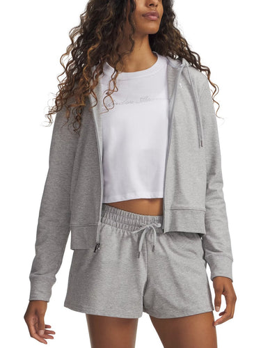 Felpe con cappuccio Donna Under Armour - Felpa Zip Ua Sport Terry - Grigio