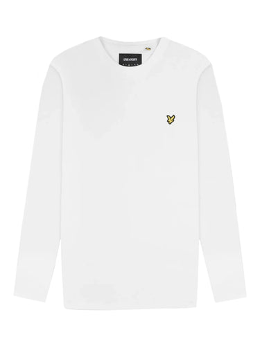 T-shirt Uomo Lyle & Scott - Plain Long Sleeve T-Shirt - Bianco