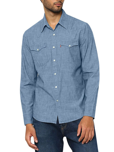 Camicie casual Uomo Levi's - Camicia Western Barstow Taglio Standard - Blu