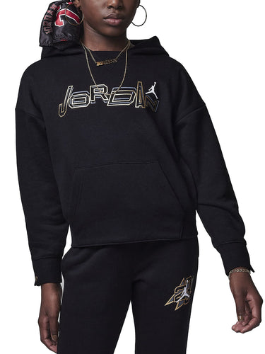 Felpe con cappuccio Ragazza Jordan - Take Flight Snap Po - Nero
