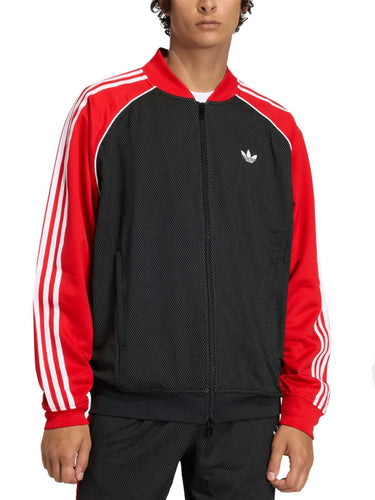 Felpe senza cappuccio Uomo Adidas - Giacca Loose Mesh Track Top - Nero