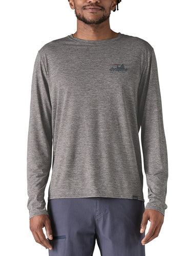 Maglie a manica lunga Uomo Patagonia - M's Long Sleeve Daily Graphic Shirt - Grigio
