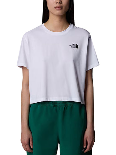 T-shirt Donna The North Face - W's Simple Dome Cropped Slim Tee - Bianco