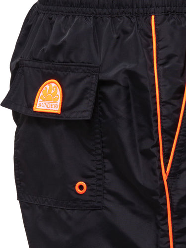 Pantaloncini e calzoncini Uomo Sundek - Costume Da Bagno Coltrane A Vita Elasticata Iconic - Nero