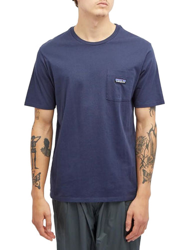 T-shirt Uomo Patagonia - Regenerative Organic Cotton Lightweight Pocket Tee - Blu