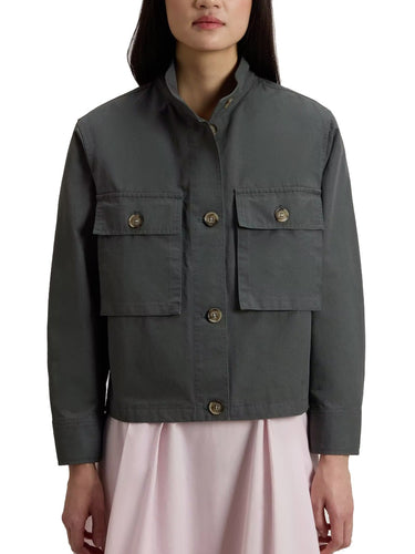 Giacche Donna Woolrich - Canvas Field Overshirt - Verde