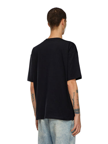 T-shirt Uomo Diesel - T-Boxt-D T-Shirt Con Patch D Ricamato - Nero