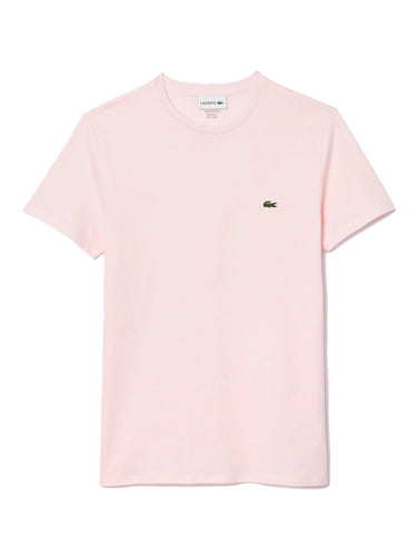 T-shirt Uomo Lacoste - T-Shirt A Girocollo In Jersey Di Cotone Pima - Rosa
