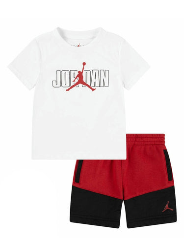 Set di capi coordinati Bambini Unisex Jordan - Stacked Mixed T-Shirt + Short Jordan - Bianco