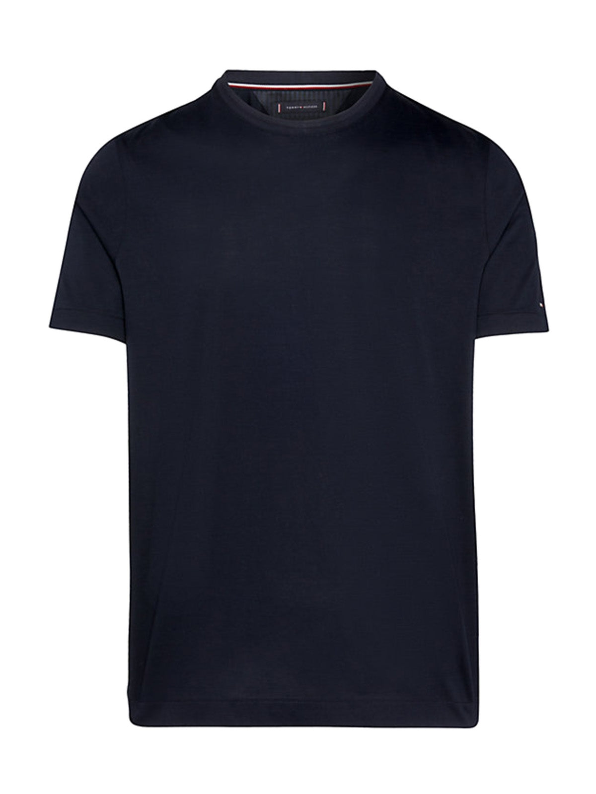 T-shirt Uomo Tommy Hilfiger - T-Shirt In Cotone Mercerizzato Con Bandierina - Blu