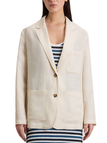 Giacche Donna Woolrich - Blazer In Viscosa E Lino - Beige