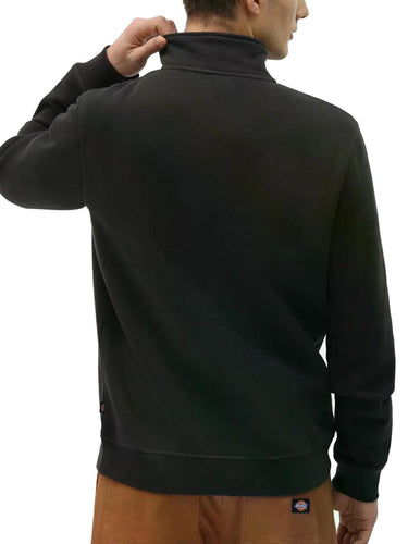 Felpe senza cappuccio Uomo Dickies - Felpa Oakport Con Zip Corta - Nero