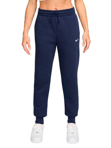 Pantaloni Donna Nike - Pantaloni A Vita Media Sportswear Phoenix Fleece - Blu