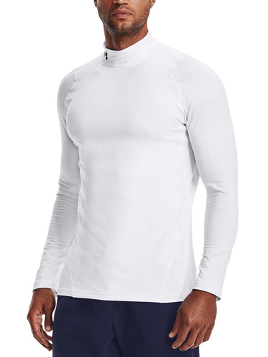 Maglie Uomo Under Armour - Maglia Mock Coldgear Fitted - Bianco