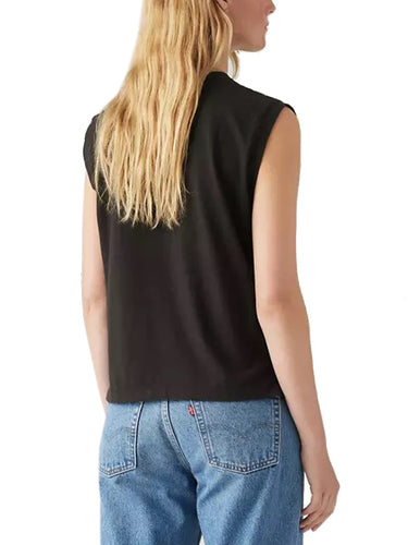 Canotte e top Donna Levi's - Canotta Squadrato - Nero
