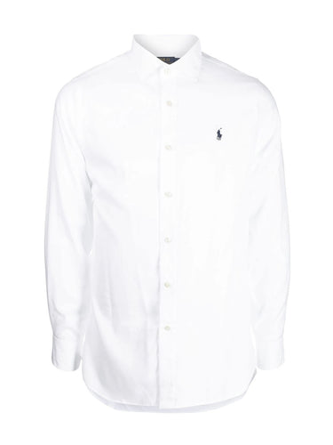 Camicie casual Uomo Ralph Lauren - Slim Fit Poplin Natural Stretch Shirt - Bianco