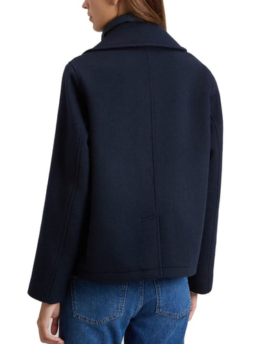 Giacche Donna Woolrich - Peacoat Melton Wool 2In1 - Blu