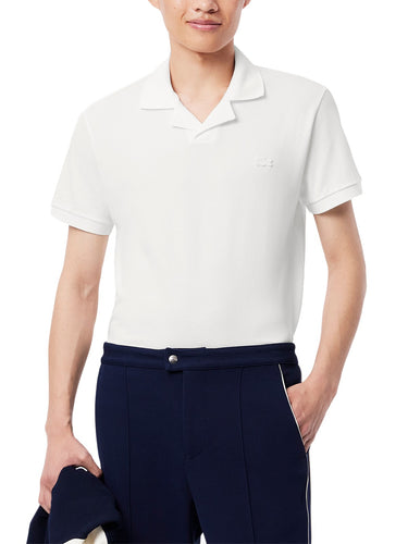Polo Uomo Lacoste - Polo In Piquet Senza Bottoni - Bianco