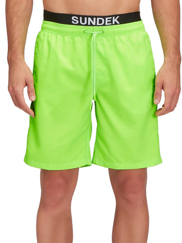 Pantaloncini e calzoncini Uomo Sundek - Costume Da Bagno Vita Elasticata Con Elastico Logo - Verde