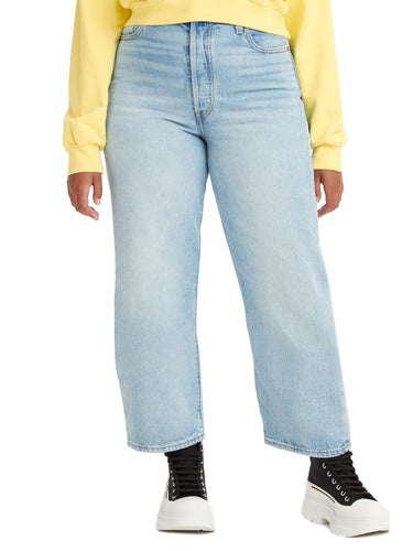 Jeans Donna Levi's - Ribcage Straight Ankle Jeans - Middle Road - Blu