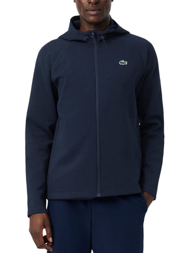 Felpe con cappuccio Uomo Lacoste - Felpa Elasticizzata Con Cappuccio E Zip - Blu