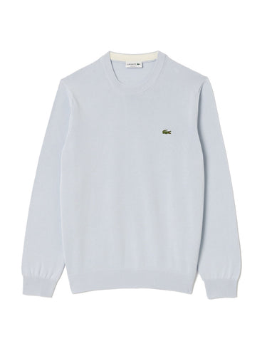 Maglioni Uomo Lacoste - Pullover Con Collo Rotondo In Cotone Biologico - Celeste