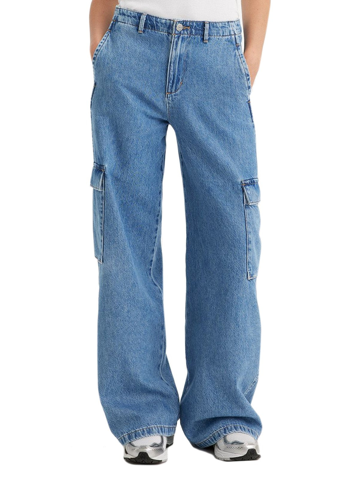 Jeans Donna Levi's - Jeans Baggy Cargo - Blu