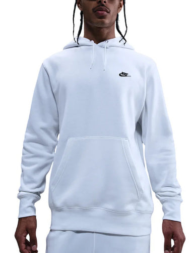 Felpe con cappuccio Uomo Nike - Felpa Pullover In Fleece Con Cappuccio - Bianco