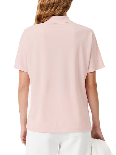 Polo Donna Lacoste - Polo Fluida Relaxed Fit In Pique' - Rosa