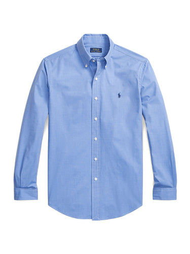 Camicie casual Uomo Ralph Lauren - Custom Fit Stretch Poplin Shirt - Celeste