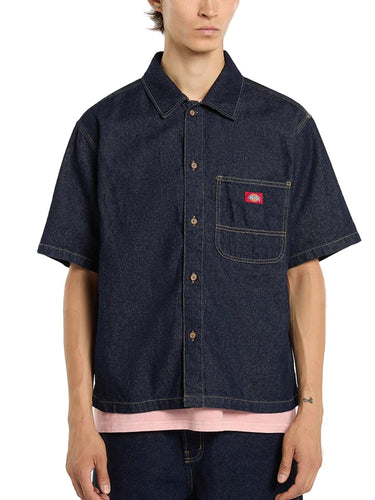 Camicie casual Uomo Dickies - Camicia In Denim Manica Corta - Denim