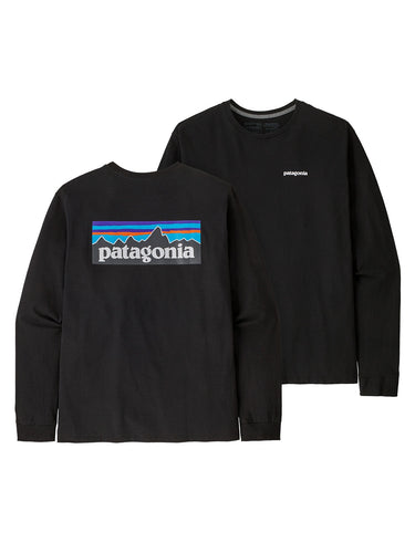 Maglie a manica lunga Uomo Patagonia - Long-Sleeved P-6 Logo Responsibili-Tee® - Nero