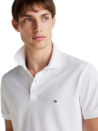 Polo Uomo Tommy Hilfiger - Polo Performance Th Flex Regular Fit - Bianco
