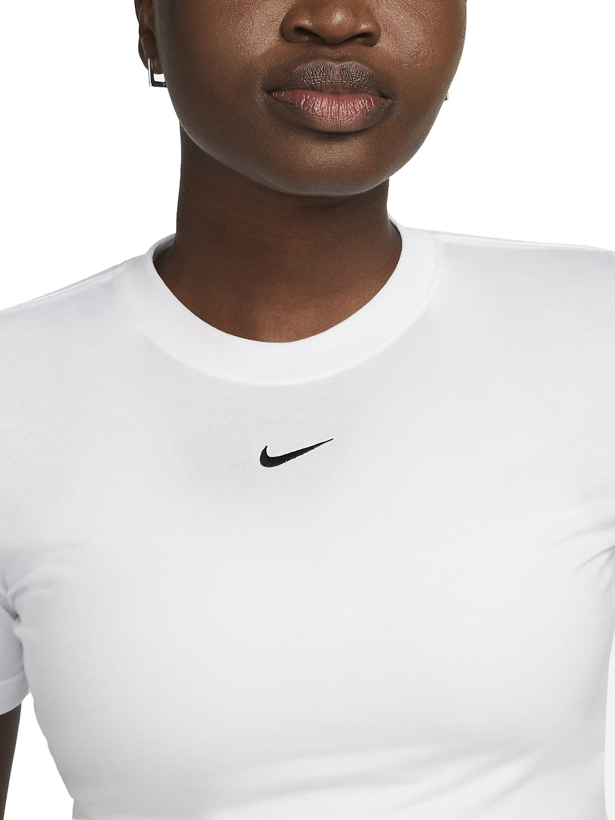 T-shirt Donna Nike - T-Shirt Corta Slim Fit Sportswear Essential - Bianco