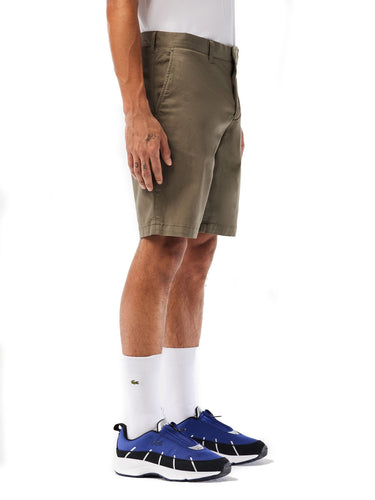 Bermuda Uomo Lacoste - Bermuda Da Uomo Slim Fit In Cotone Stretch - Verde