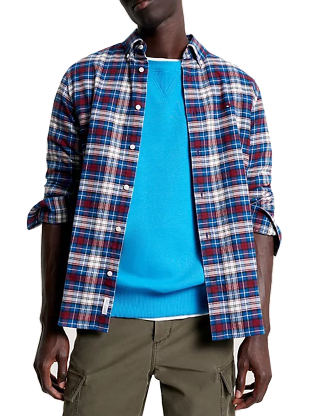 Camicie casual Uomo Tommy Hilfiger - Camicia Regular Fit A Quadri Tartan Tommy - Blu