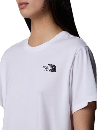 T-shirt Donna The North Face - W's Simple Dome Cropped Slim Tee - Bianco