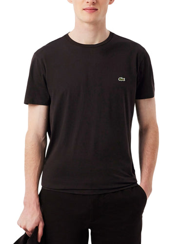 T-shirt Uomo Lacoste - T-Shirt A Girocollo In Jersey Di Cotone Pima - Marrone