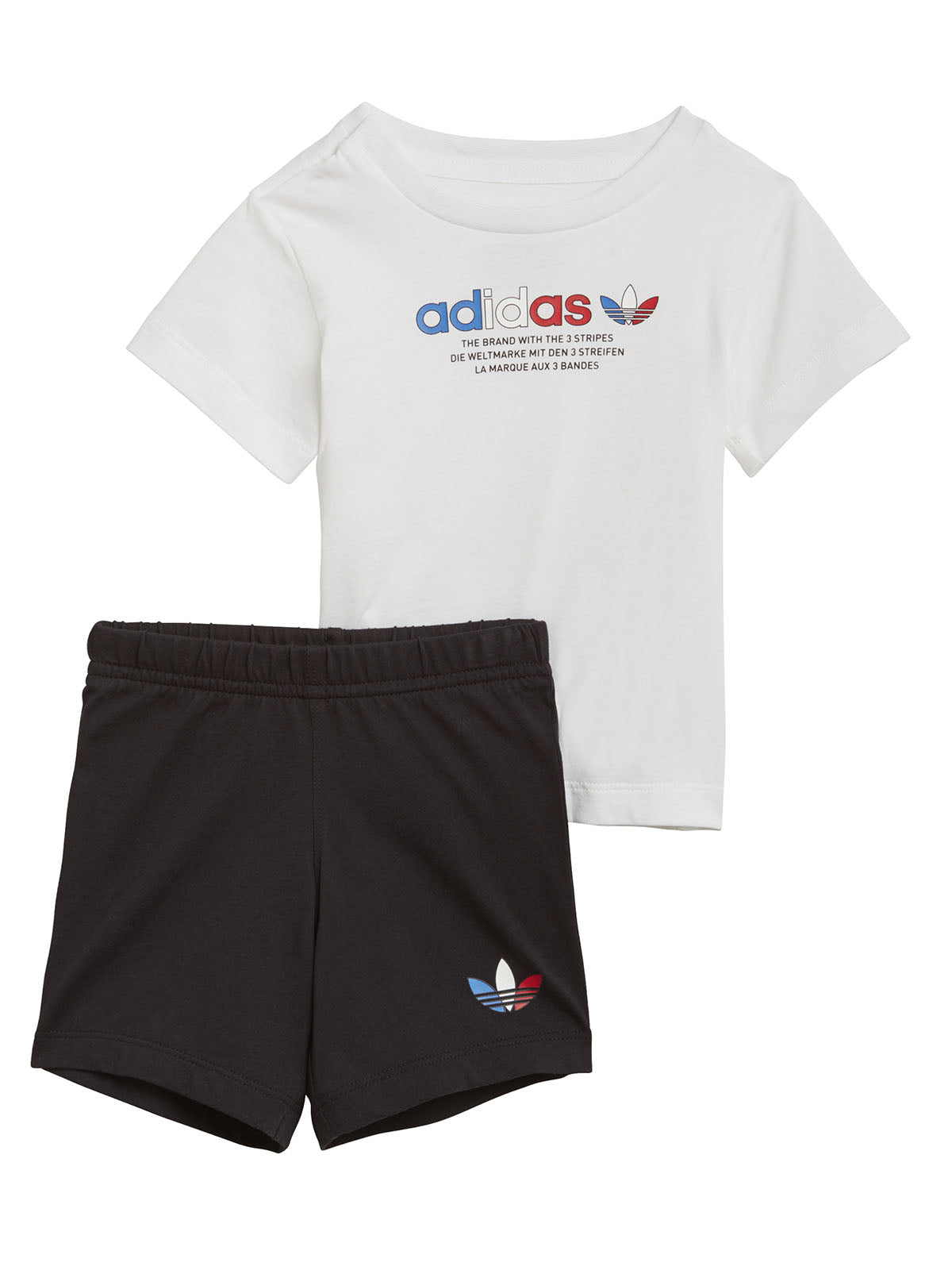 Tute a manica corta Bambini Unisex Adidas - Adicolor Shorts And Tee Set - Bianco