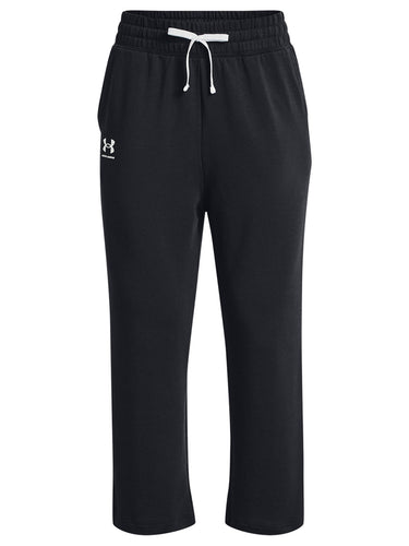 Pantaloni Donna Under Armour - Ua Rival Terry Flare Crop Pants - Nero