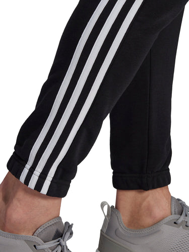 Pantaloni Uomo Adidas - French Terry Tapered 3-Stripes Essentials Pants - Nero