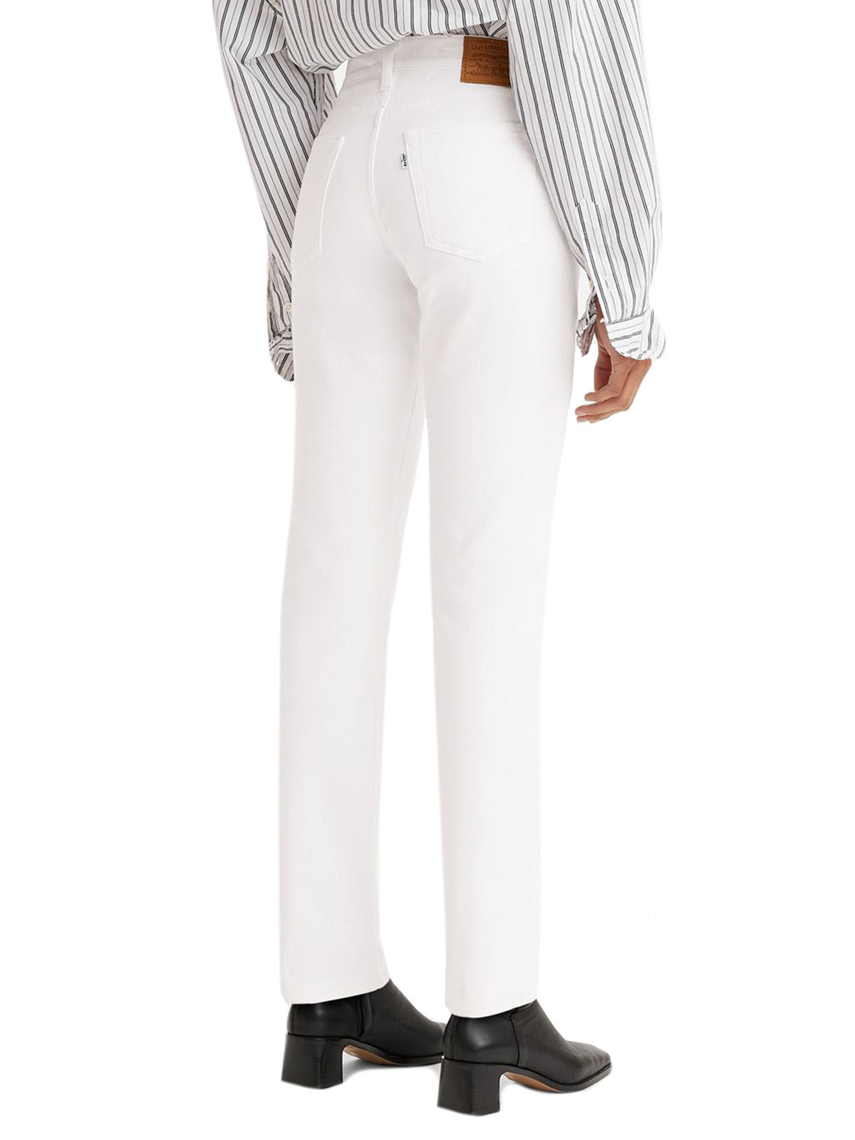 Jeans Donna Levi's - 724 High Rise Straight Jeans - Western White - Bianco