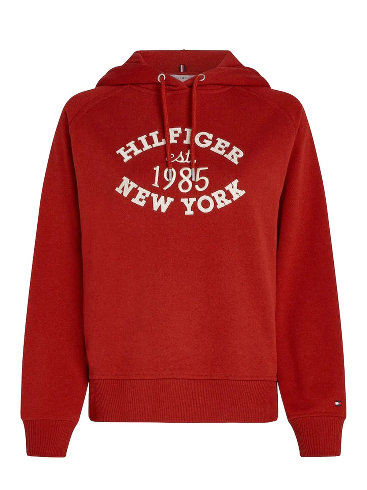 Felpe con cappuccio Donna Tommy Hilfiger - Felpa Varsity Con Cappuccio E Logo Ricamato - Rosso