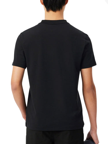 T-shirt Uomo Lacoste - T-Shirt In Pique' Con Marchio Jacquard - Nero
