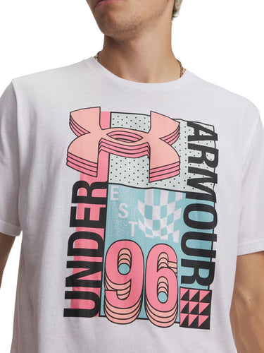 T-shirt Uomo Under Armour - T-Shirt Ua Logo Collage - Bianco