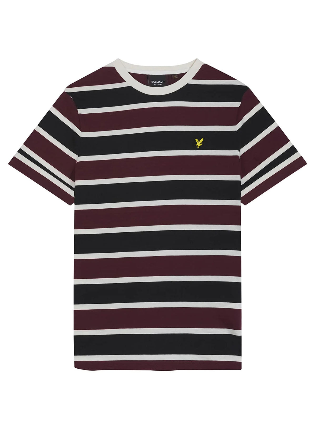 T-shirt Uomo Lyle & Scott - Stripe T-Shirt - Bordeaux