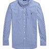 Camicie casual Uomo Ralph Lauren - Camicia In Popeline Stretch A Righe Slim-Fit - Blu